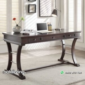 Meja Kerja Jati Minimalis Jakarta nataliving furniture