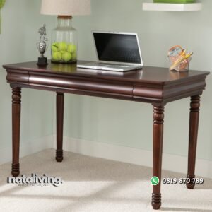 Meja Kerja Kayu Jati Minimalis Antik nataliving furniture