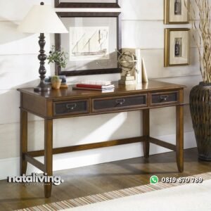 Meja Kerja Rumah Jati Minimalis nataliving furniture