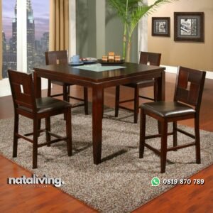 Meja Makan Jati 1 Set nataliving furniture