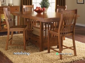 Meja Makan Jati 4 Kursi nataliving furniture