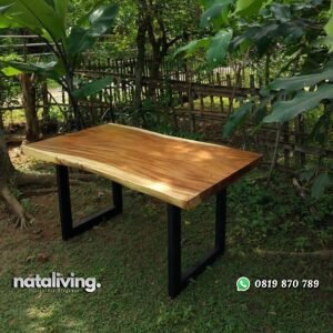 Meja Makan Kayu Trembesi Utuh nataliving furniture