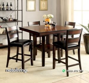 Meja Makan Kotak Persegi 4 Kursi nataliving furniture