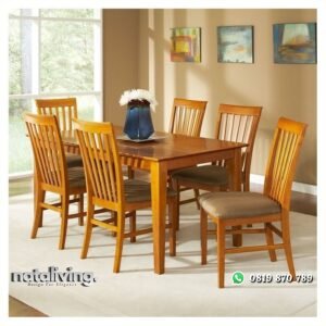 Meja Makan Satu Set 6 Kursi nataliving furniture