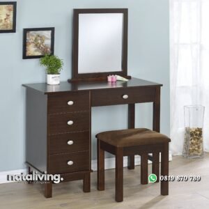 Meja Rias Jati 1/2 Biro Minimalis nataliving furniture
