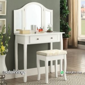 Meja Rias Minimalis Putih Modern nataliving furniture