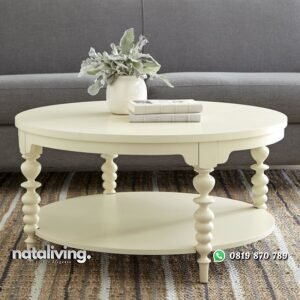 Meja Tamu Bulat Minimalis nataliving furniture