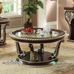 Meja Tamu Bundar Ukiran nataliving furniture