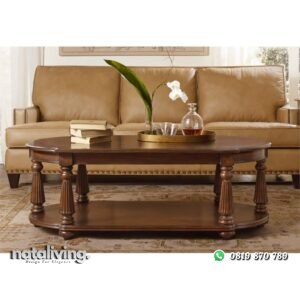 Meja Tamu Jati Ovel Unik nataliving furniture