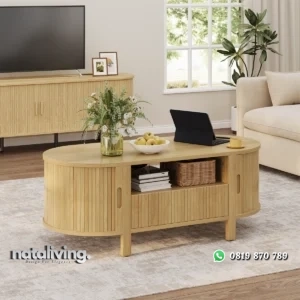 Meja Tamu Kayu Jati Minimalis Finishing Bleaching Kekinian nataliving furniture