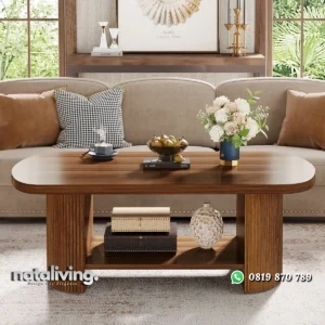 Meja Tamu Kayu Jati Solid Terbaru Desain Minimalis nataliving furniture
