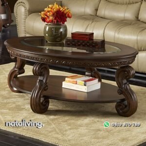 Meja Tamu Oval Elegant nataliving furniture