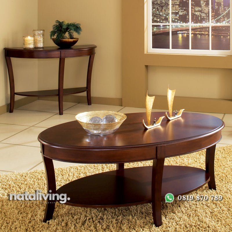 Meja Tamu Oval Minimalis Kayu Jati nataliving furniture 1 Meja Tamu Oval Minimalis Kayu Jati nataliving furniture 1