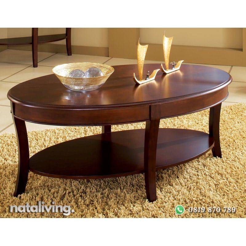 Meja Tamu Oval Minimalis Kayu Jati nataliving furniture 2 Meja Tamu Oval Minimalis Kayu Jati nataliving furniture 2