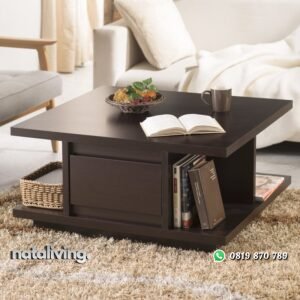 Meja Tamu Persegi 4 Kayu Jati Berlaci nataliving furniture