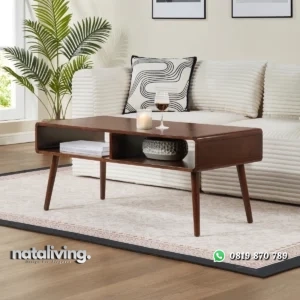 Meja Tamu Retro Cafe Kayu Jati Minimalis Kekinian nataliving furniture