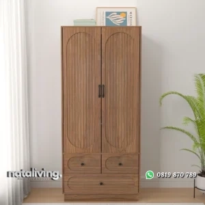 Micky Lemari Pakaian 2 Pintu Plywood Tacosheet Minimalis nataliving furniture