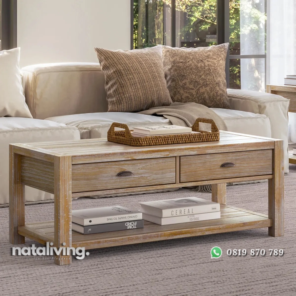 Montauk Meja Tamu Rustic Kayu Jati Minimalis Modern nataliving furniture 2 Montauk Meja Tamu Rustic Kayu Jati Minimalis Modern nataliving furniture 2