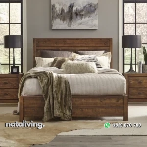 Montouk Tempat Tidur Rustic Minimalis Modern Kayu Jati nataliving furniture
