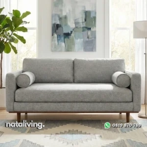 Morrison Sofa Tamu 2 Seater Kain Canvas Minimalis Terbaru nataliving furniture