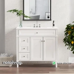 NALLAN Wastafel Cabinet 2 Pintu Cat Duco Desain Minimalis nataliving furniture