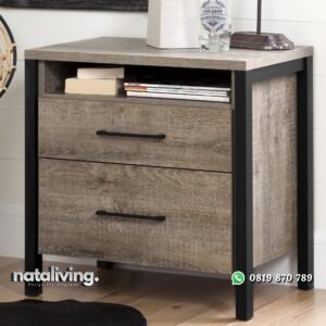 Nakas 2 Laci Bolgoso Kayu Mindi nataliving furniture