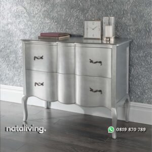 Nakas Jumbo Silver 2 Laci Estelle nataliving furniture