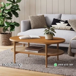 Nathan Meja Tamu Rotan Top Kayu Jati Minimalis nataliving furniture