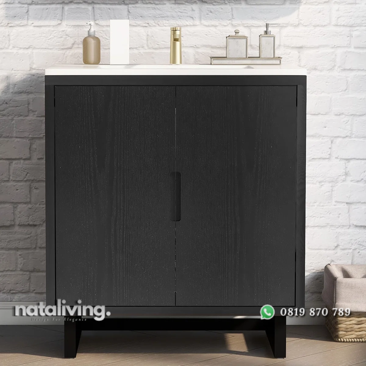 REIKA Wastafel Cabinet 2 Pintu Plywood Minimalis nataliving furniture 1 REIKA Wastafel Cabinet 2 Pintu Plywood Minimalis nataliving furniture 1