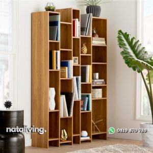Rak Buku Kayu Jati nataliving furniture