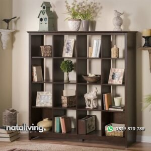 Rak Buku Kayu Jati Minimalis nataliving furniture