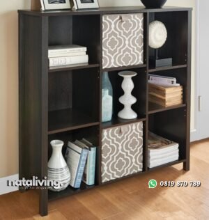 Rak Buku Unik Kayu Jati nataliving furniture