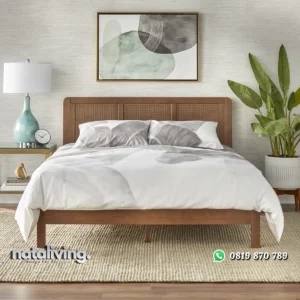 Rangely Tempat Tidur Rotan Minimalis Modern Kekinian nataliving furniture