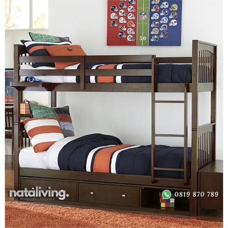 Ranjang Susun Kayu Jati Nutsu nataliving furniture 1 Ranjang Susun Kayu Jati Nutsu nataliving furniture 1