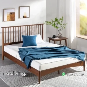 Rasyah Dipan Minimalis Modern Jari-Jari Kayu Jati Jepara nataliving furniture