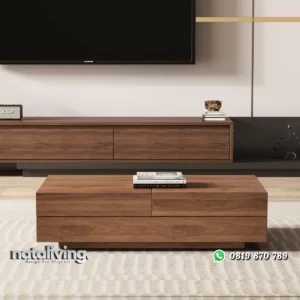 Roanoke Meja Tamu Kayu Jati Solid Modern Minimalis nataliving furniture