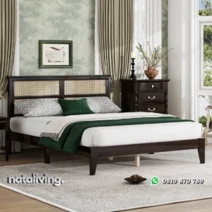 Roberry Tempat Tidur Rotan Kayu Jati Minimalis nataliving furniture