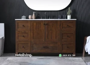 SOMA Wastafel Cabinet Drawer Laci Kayu Jati Minimalis nataliving furniture