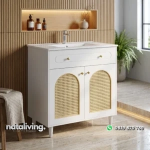 SORA Wastafel Kabinet 2 Pintu Cat Duco Minimalis Modern nataliving furniture