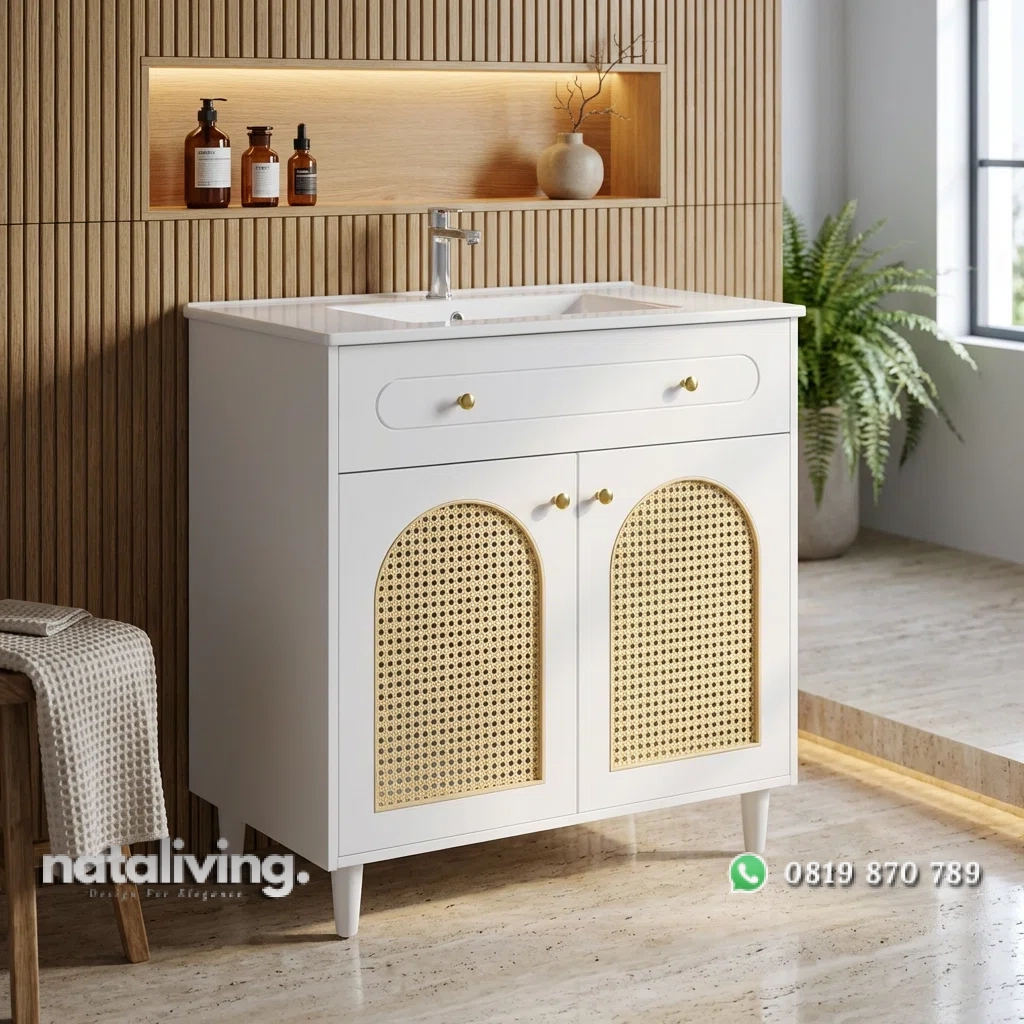 SORA Wastafel Kabinet 2 Pintu Cat Duco Minimalis Modern nataliving furniture 1 SORA Wastafel Kabinet 2 Pintu Cat Duco Minimalis Modern nataliving furniture 1