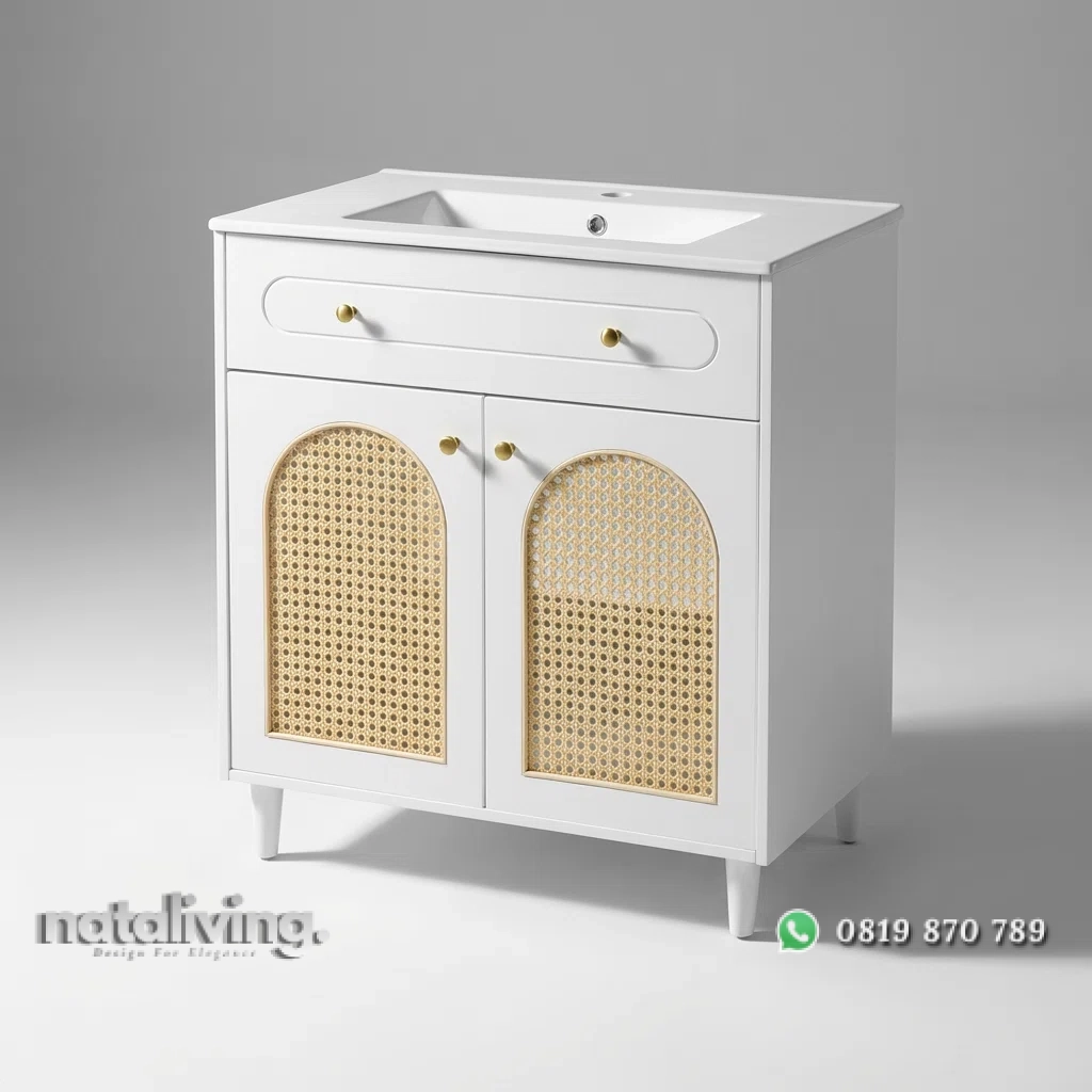 SORA Wastafel Kabinet 2 Pintu Cat Duco Minimalis Modern nataliving furniture 2 SORA Wastafel Kabinet 2 Pintu Cat Duco Minimalis Modern nataliving furniture 2