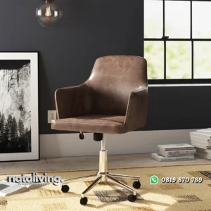 Saddle Kursi Kantor Staff Kain Kulit Sintetis Minimalis nataliving furniture