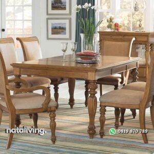 Satu Set Meja Makan 6 Kursi nataliving furniture