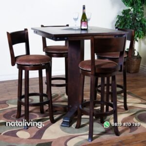 Satu Set Meja Makan Bar 4 Kursi nataliving furniture