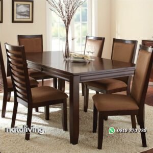 Satu Set Meja Makan Jati nataliving furniture