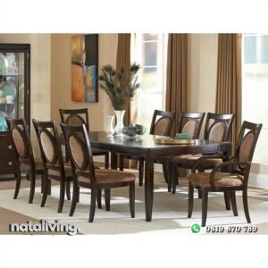 Satu Set Meja Makan Jati Minimalis nataliving furniture