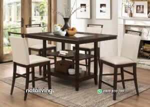 Satu Set Meja Makan Modern nataliving furniture
