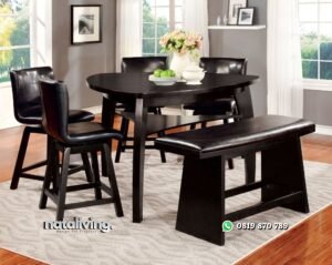 Satu Set Meja Makan Unik Modern nataliving furniture