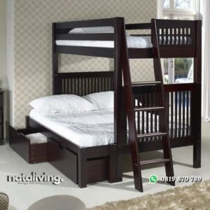 Satu Set Tempat Tidur Tingkat Jati nataliving furniture