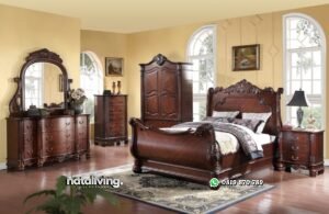 Set Kamar Tempat Tidur Jati Klasik nataliving furniture